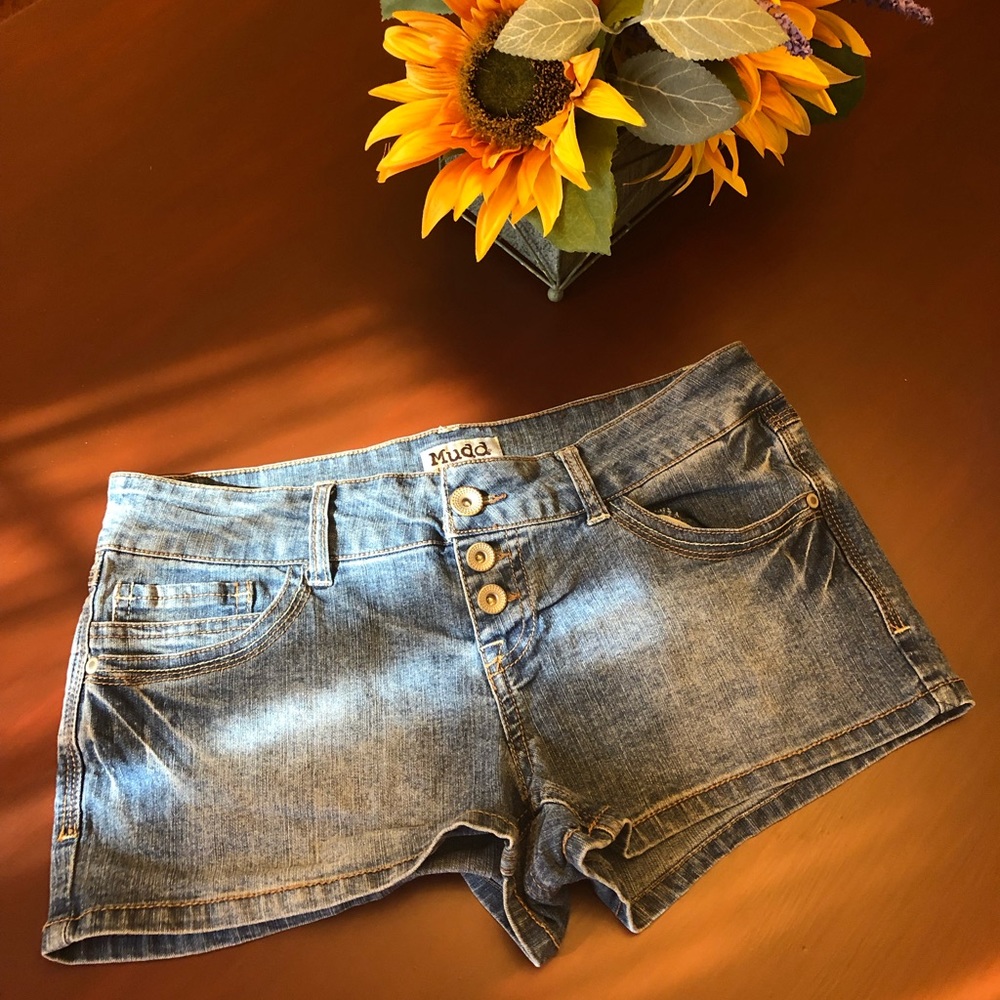 Mudd 3 Button Jean (Denim) Shorts